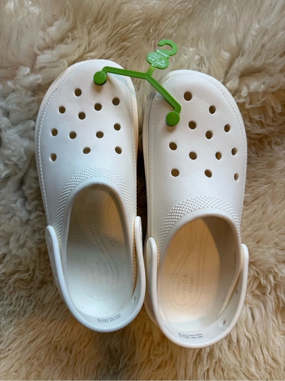 NWT $75 Crocs Men 10 Women 12 Classic Crush Platform Clog slip On shoes sandals